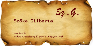 Szőke Gilberta névjegykártya
