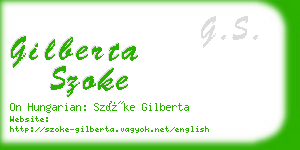 gilberta szoke business card